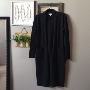 Long Black Cardigan Sweater